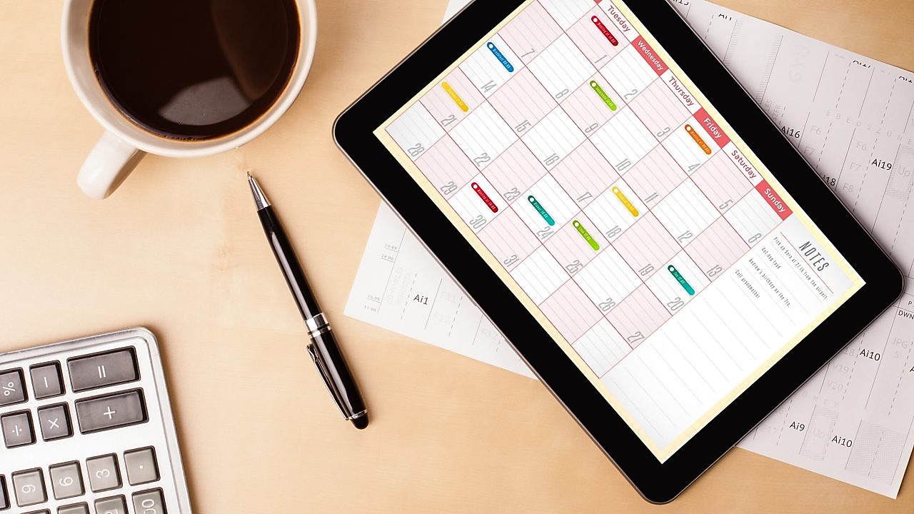 The courses schedule banner