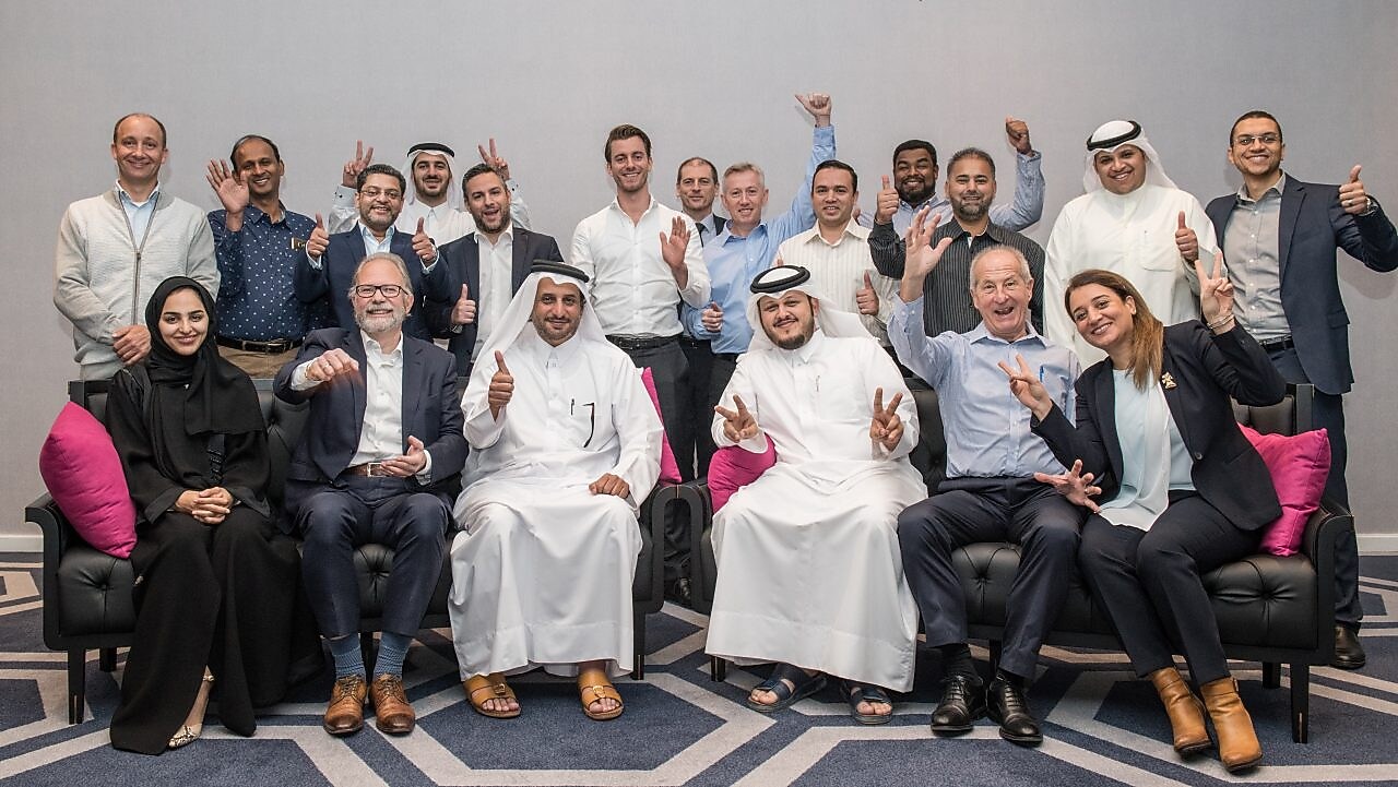 Students talking a a group