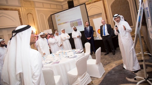 Group of people in a discussion