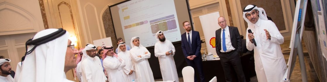Group of people in a discussion